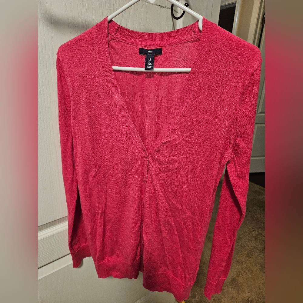 GAP Pink Women's Cardigan Sweater